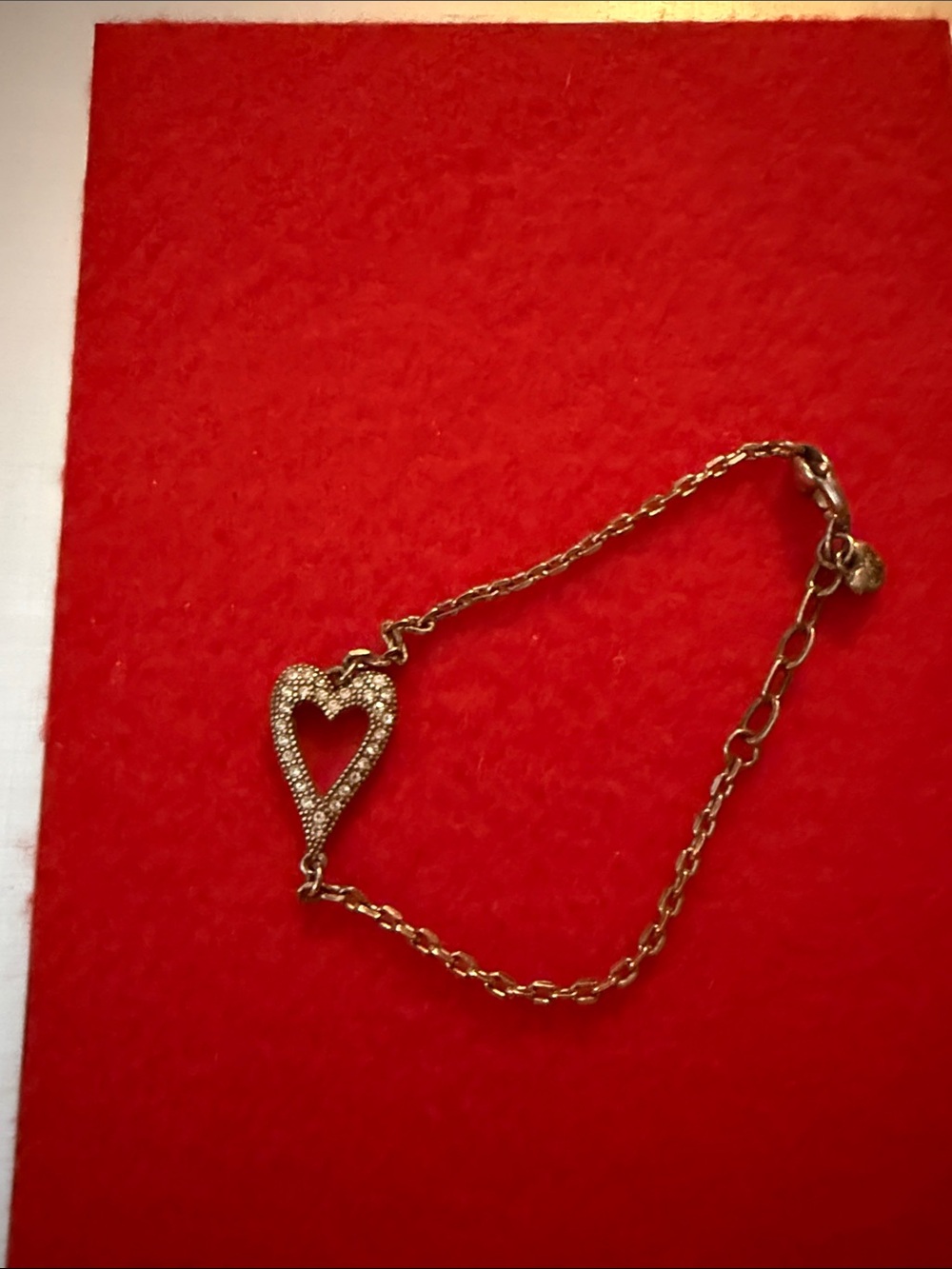 Brighton Endless Love Crystal Heart Reversible Bracelet Silver Tone